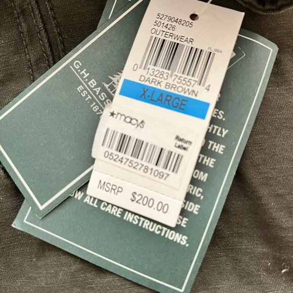 BNWT Men’s G.H Bass & Co. size XL dark brown jacket - Picture 2 of 5